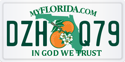FL license plate DZHQ79