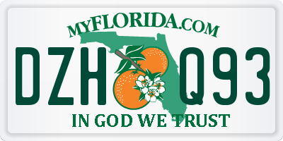 FL license plate DZHQ93
