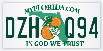 FL license plate DZHQ94