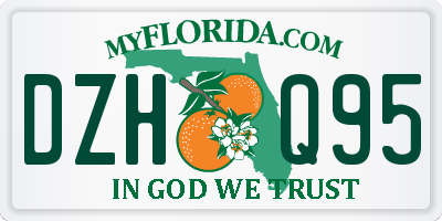 FL license plate DZHQ95