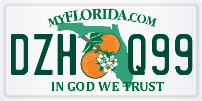 FL license plate DZHQ99