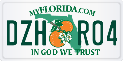 FL license plate DZHR04