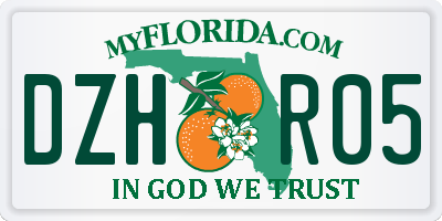 FL license plate DZHR05