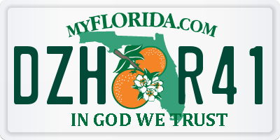 FL license plate DZHR41