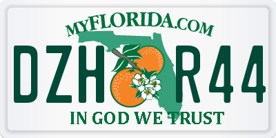 FL license plate DZHR44