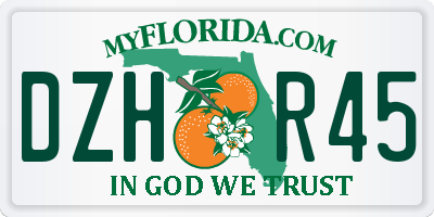 FL license plate DZHR45