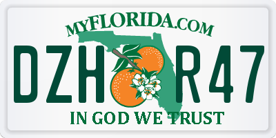 FL license plate DZHR47