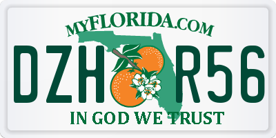FL license plate DZHR56