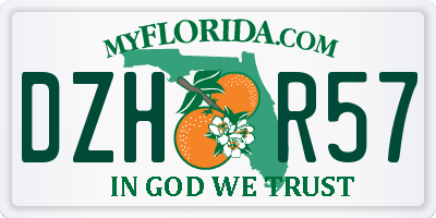FL license plate DZHR57