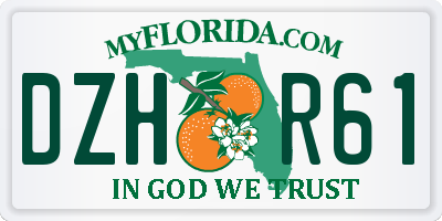 FL license plate DZHR61