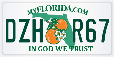 FL license plate DZHR67