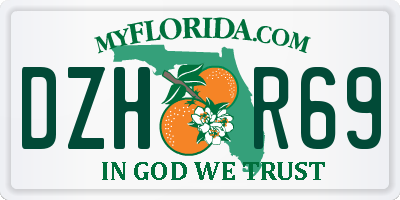 FL license plate DZHR69