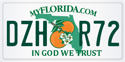 FL license plate DZHR72