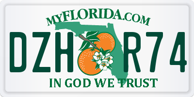 FL license plate DZHR74