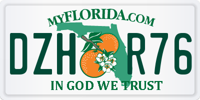 FL license plate DZHR76