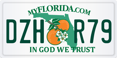 FL license plate DZHR79