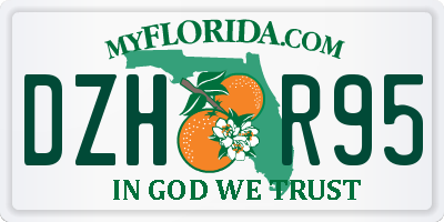 FL license plate DZHR95