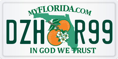 FL license plate DZHR99