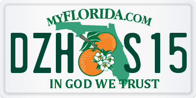 FL license plate DZHS15