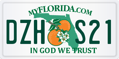 FL license plate DZHS21