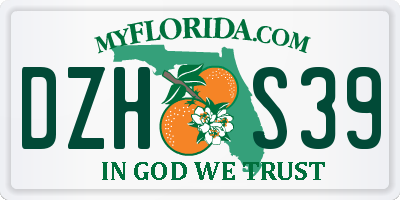 FL license plate DZHS39