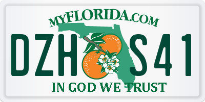 FL license plate DZHS41