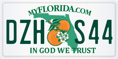 FL license plate DZHS44