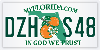 FL license plate DZHS48