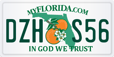 FL license plate DZHS56