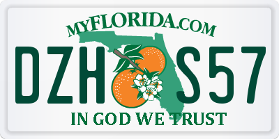 FL license plate DZHS57