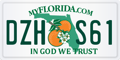 FL license plate DZHS61