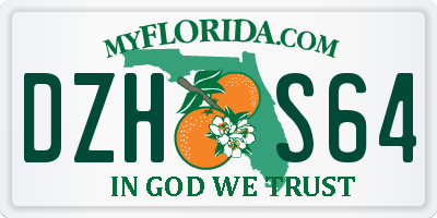 FL license plate DZHS64