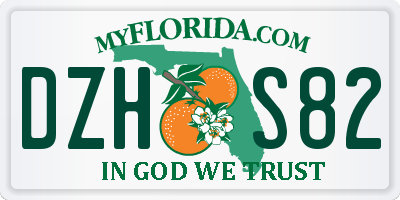 FL license plate DZHS82