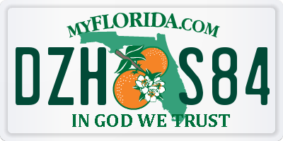 FL license plate DZHS84