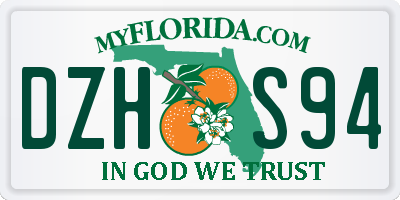 FL license plate DZHS94