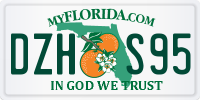 FL license plate DZHS95
