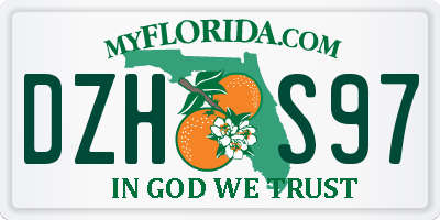 FL license plate DZHS97