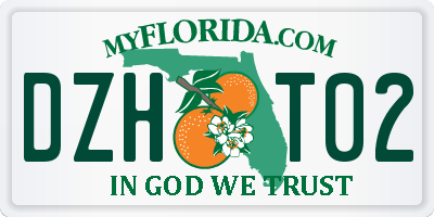 FL license plate DZHT02