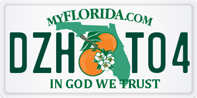 FL license plate DZHT04