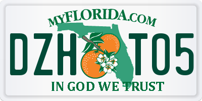 FL license plate DZHT05