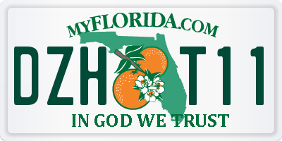 FL license plate DZHT11