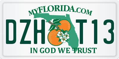 FL license plate DZHT13