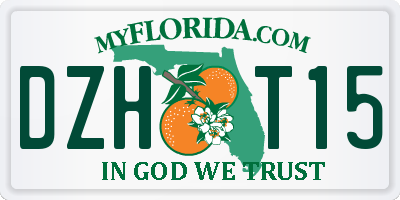 FL license plate DZHT15