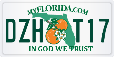 FL license plate DZHT17