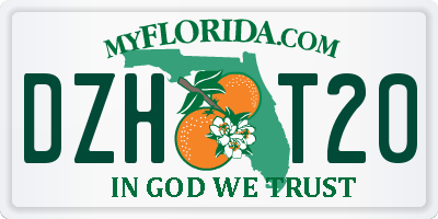 FL license plate DZHT20