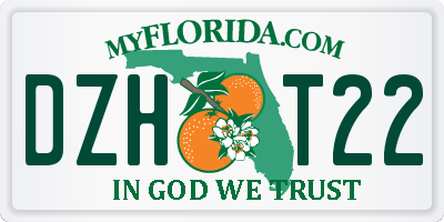 FL license plate DZHT22