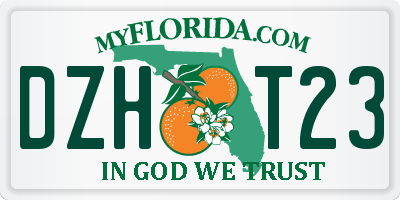 FL license plate DZHT23