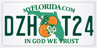FL license plate DZHT24