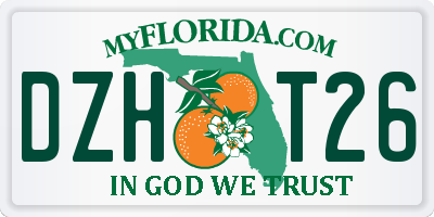 FL license plate DZHT26