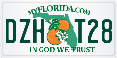 FL license plate DZHT28